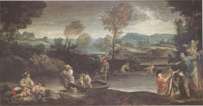 Annibale Carracci Fishing (mk05) oil painting picture